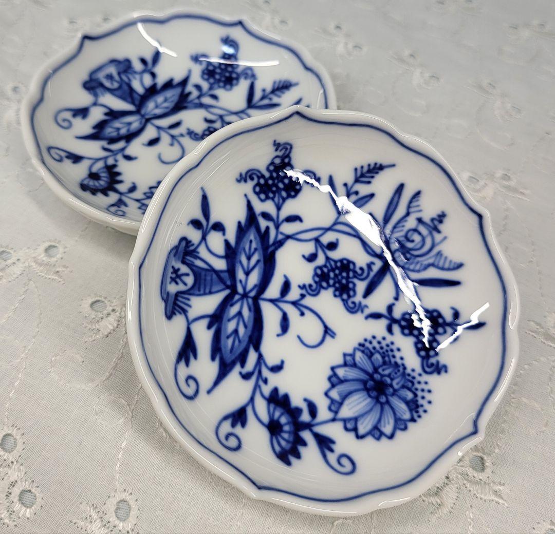 2枚✨希少✨未使用✨マイセン ブルーオニオン 豆皿 ミニプレート バタープレート