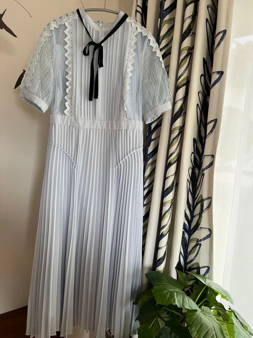 【セルフォード】シフォンプリーツ ワンピース美品