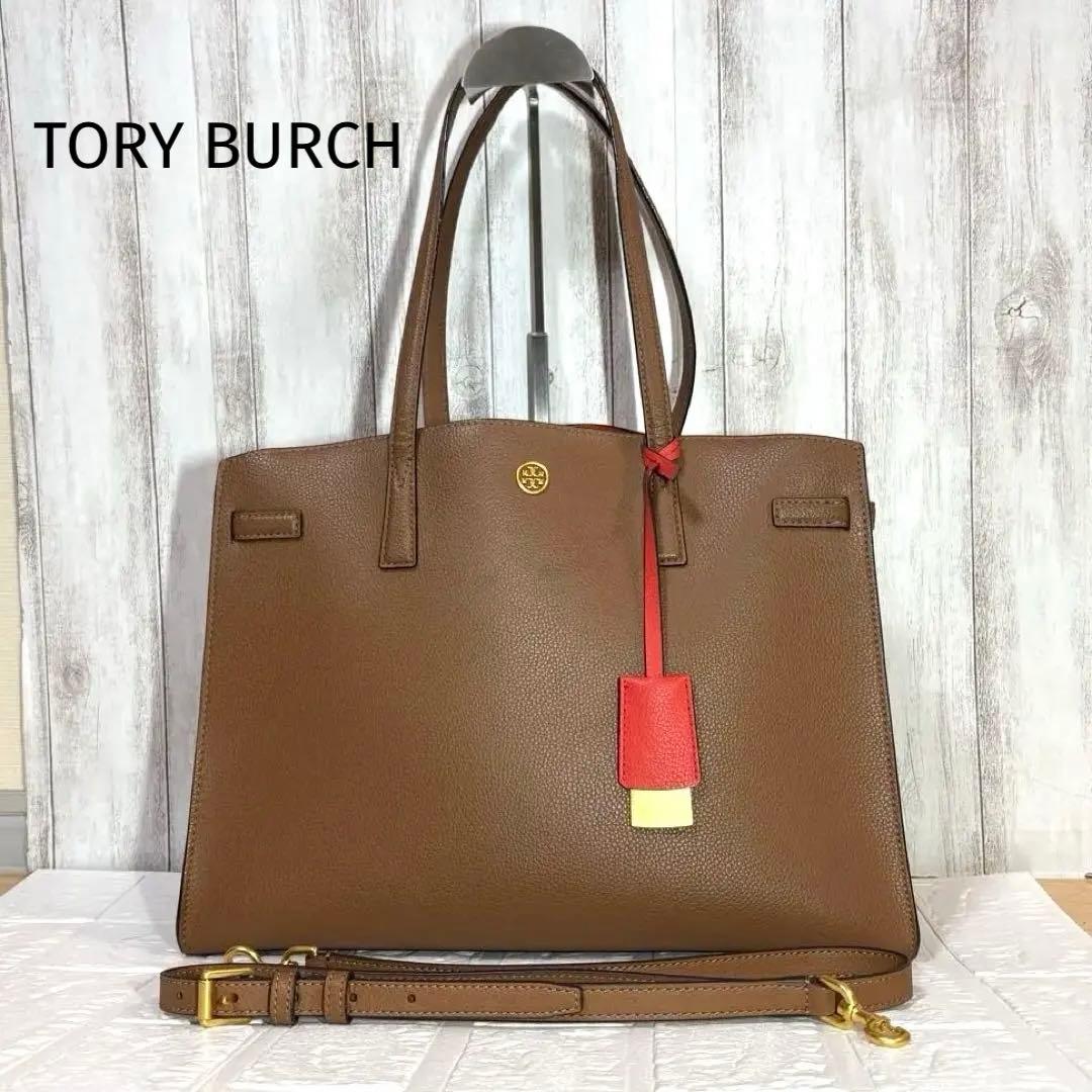 TORY BURCH ✮ウォーカーサッチェル　トートバッグ　斜め掛け可　キャメル