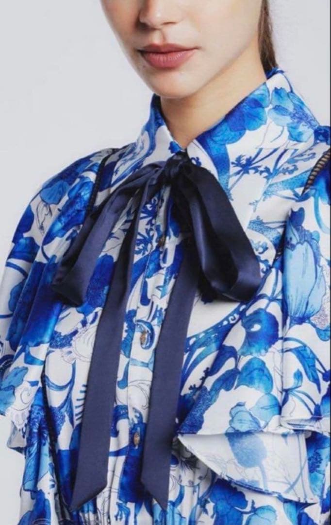 Sov. 　オリジナルプリントリボンワンピース