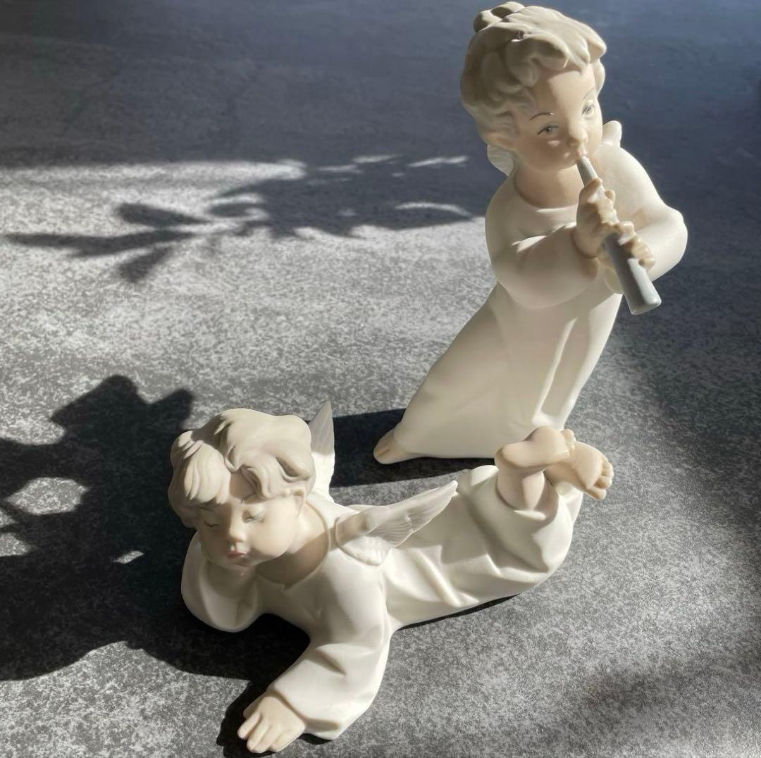 【希少】リヤドロ マット天使×2