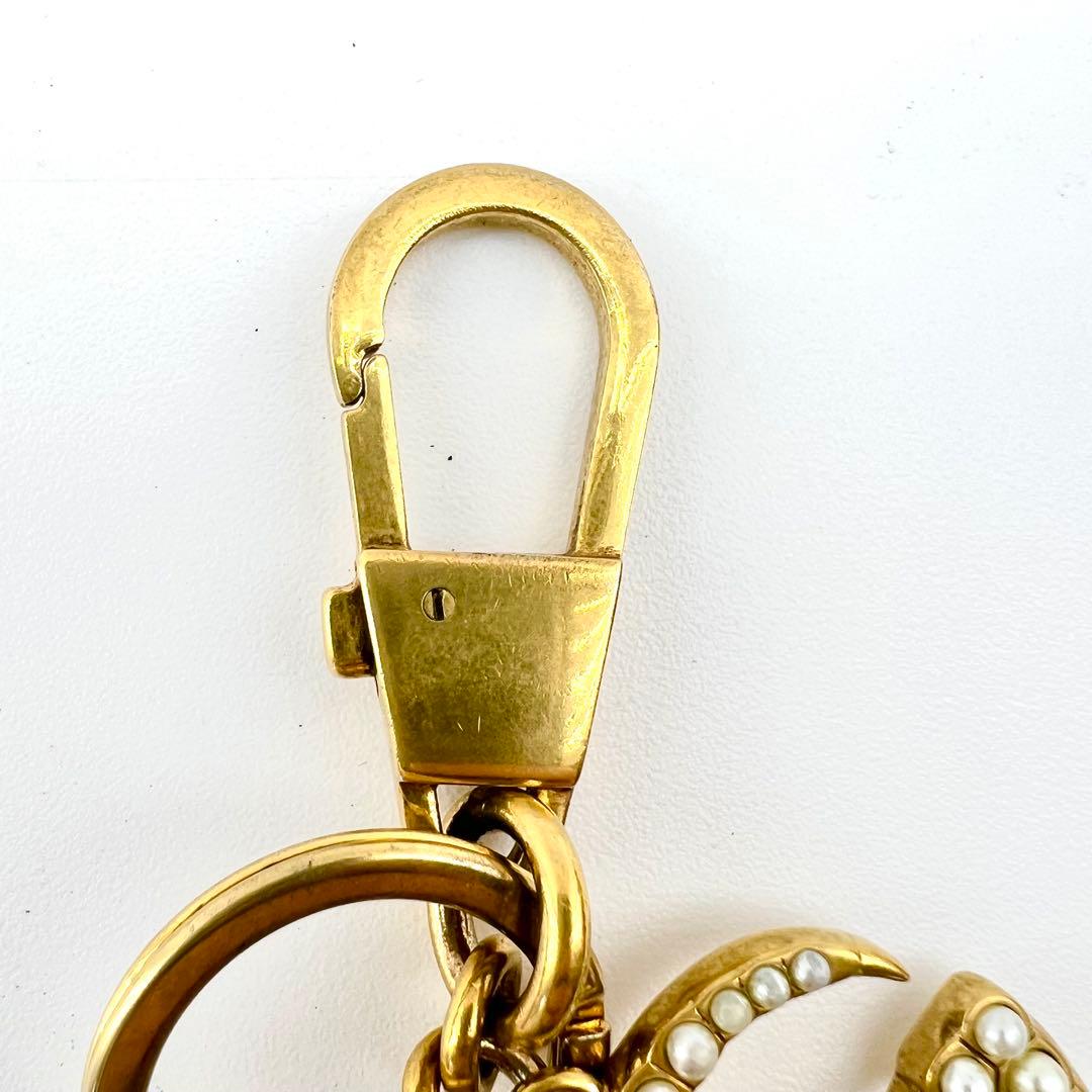 極美品✨GUCCI キーリング キーホルダー マーモント GG パール 真珠