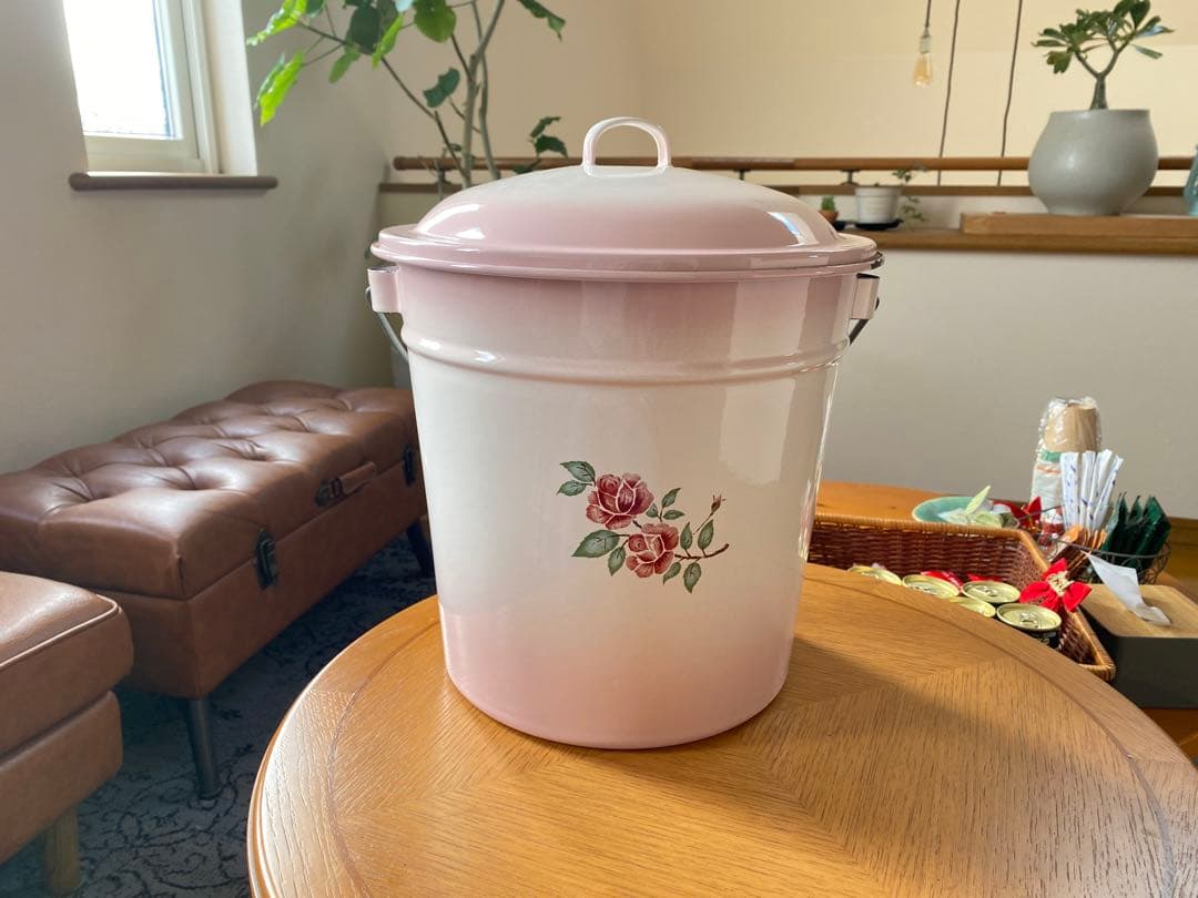 イマン　スカーレットローズ　ホーローバケツ