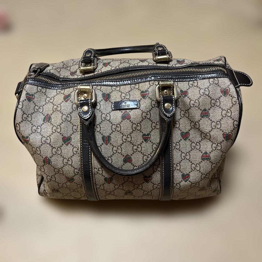GUCCI グッチ　ハート柄　ミニボストンバッグ