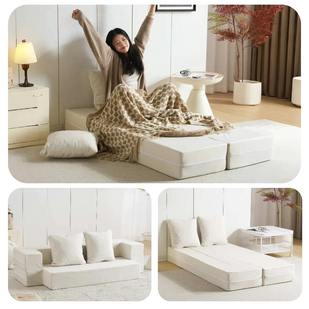 2人掛けソファベッド 組立て不要 フロアソファ コンパクト ローソファ ソファー