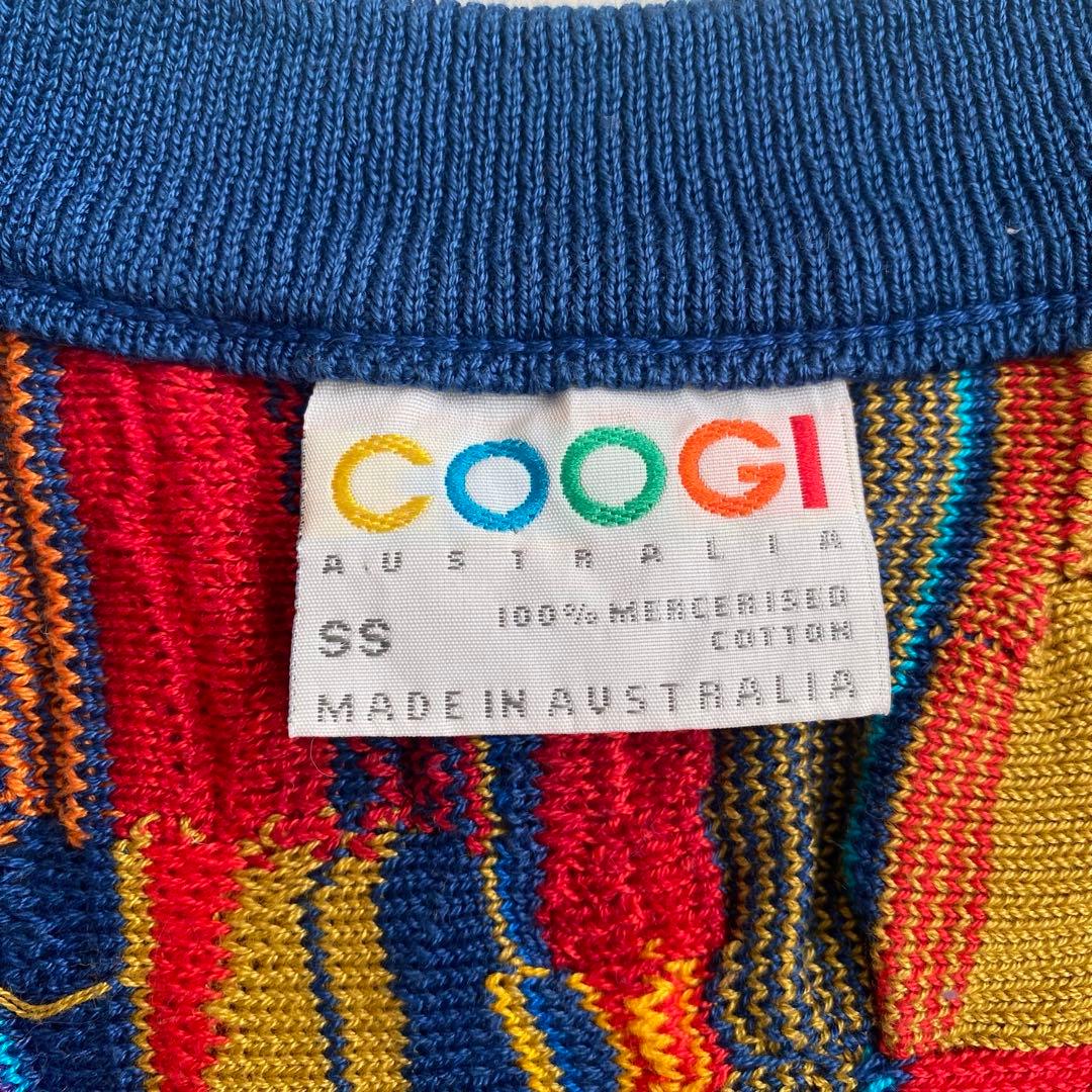 オーストラリア製　Coogi クージー　総柄　カーディガン　奇抜　メンズSS