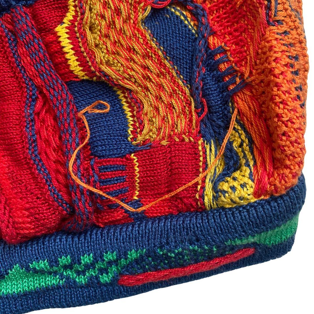 オーストラリア製　Coogi クージー　総柄　カーディガン　奇抜　メンズSS