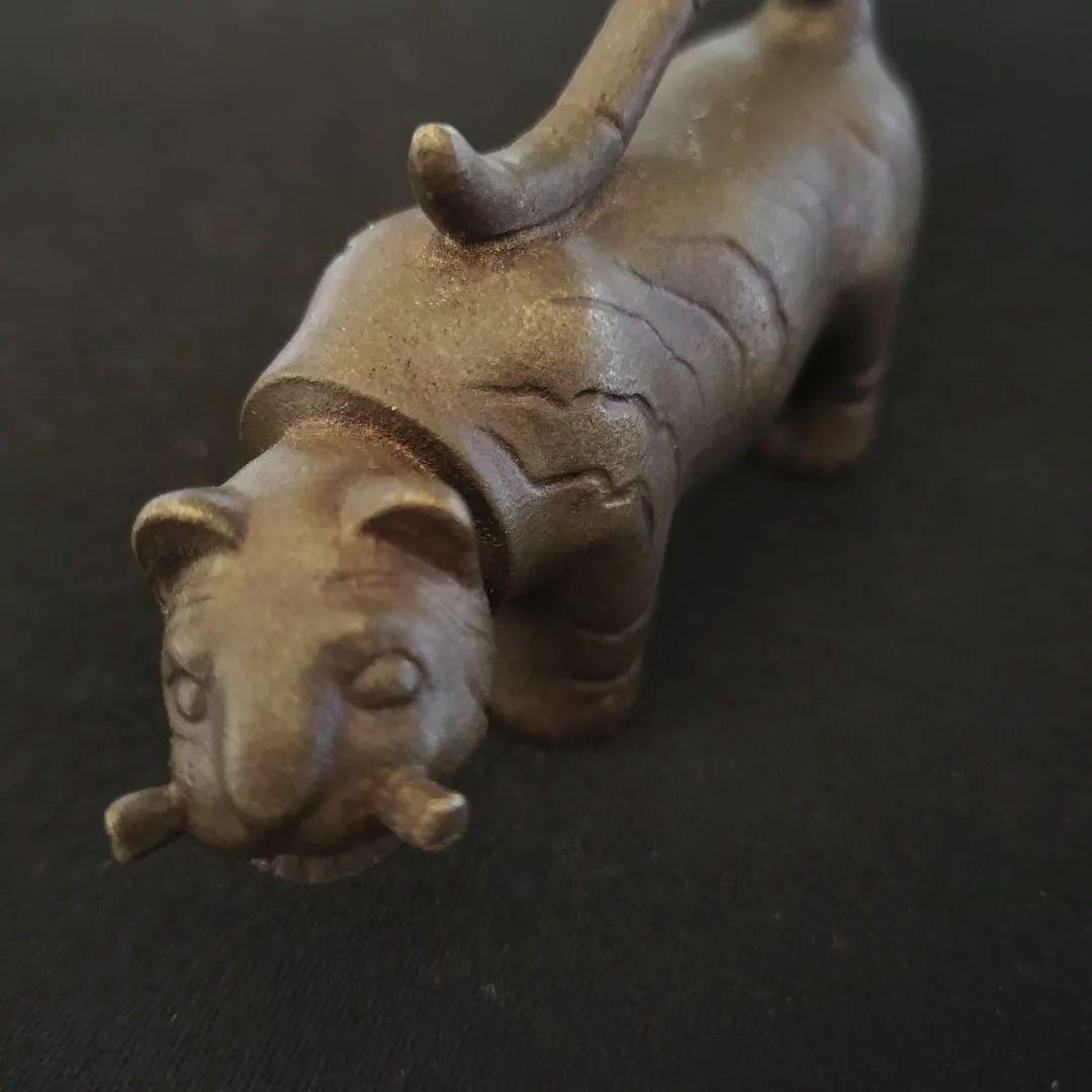 大勝堂　和泉整乗作　虎　鋳銅製 縁起物