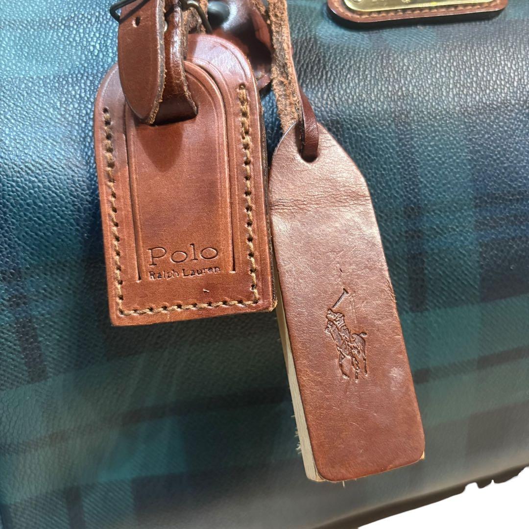 ポロラルフローレン ミニボストンバッグ ビンテージ PVC レザー