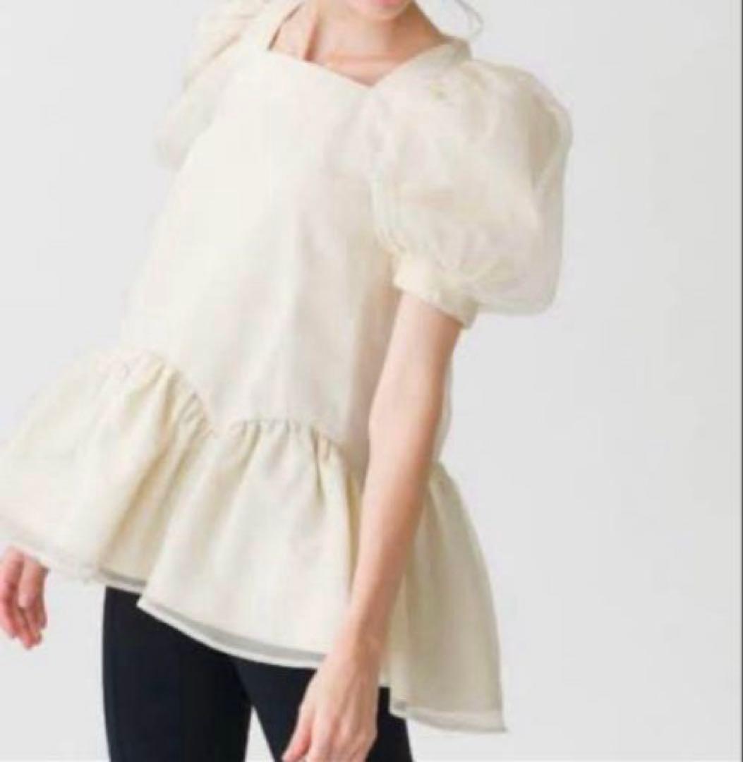 ツル バイ マリコ オイカワ チュニック Deformer ペプラム シフォン