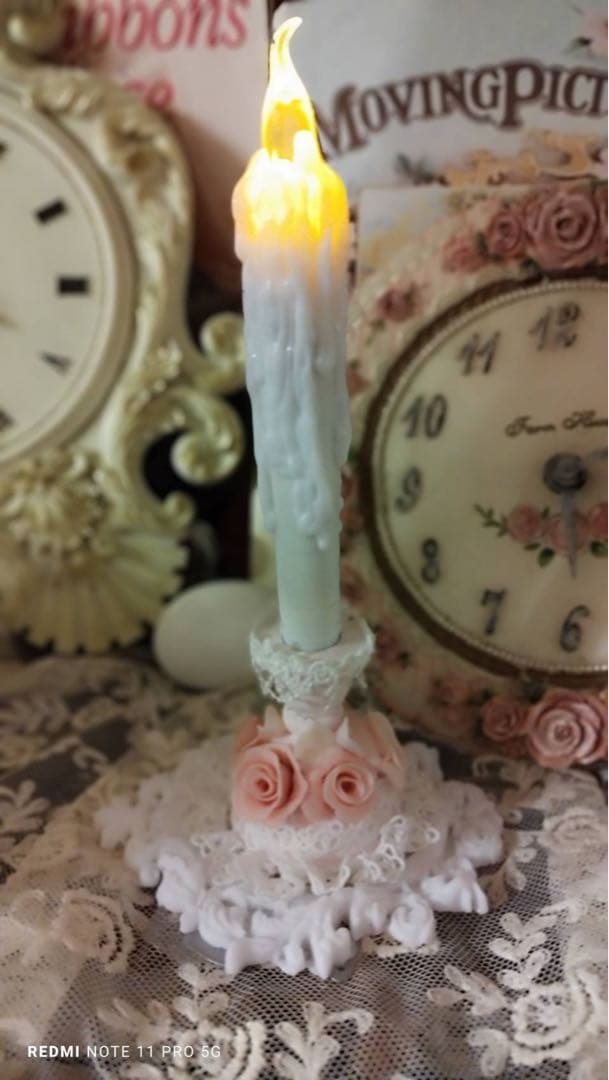 パウダーピンク♬デコレーション扉付きラック　トールペイント♬