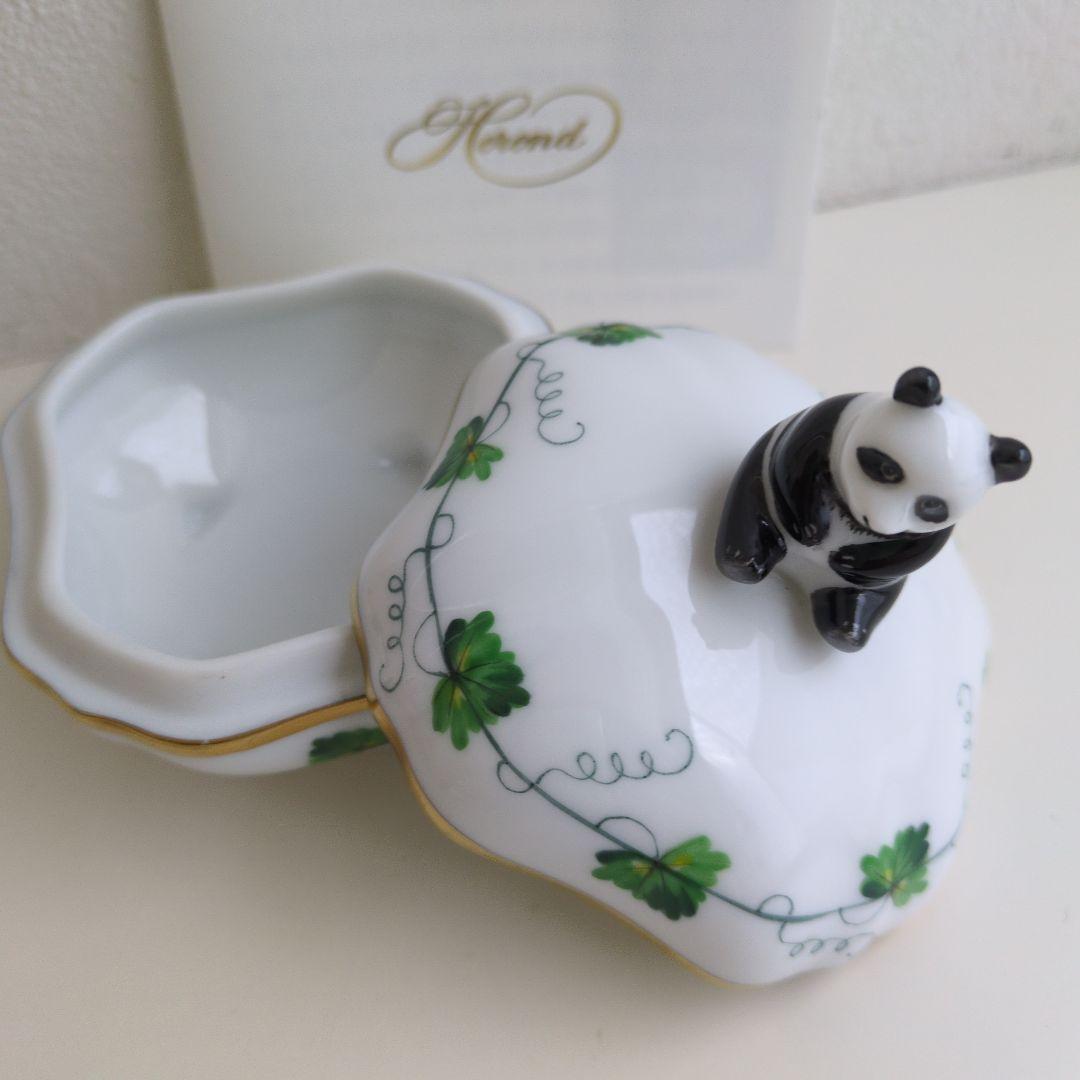 美品HEREND パンダ小筺　パセリ　ウィーンからくさ　ボンボニエール