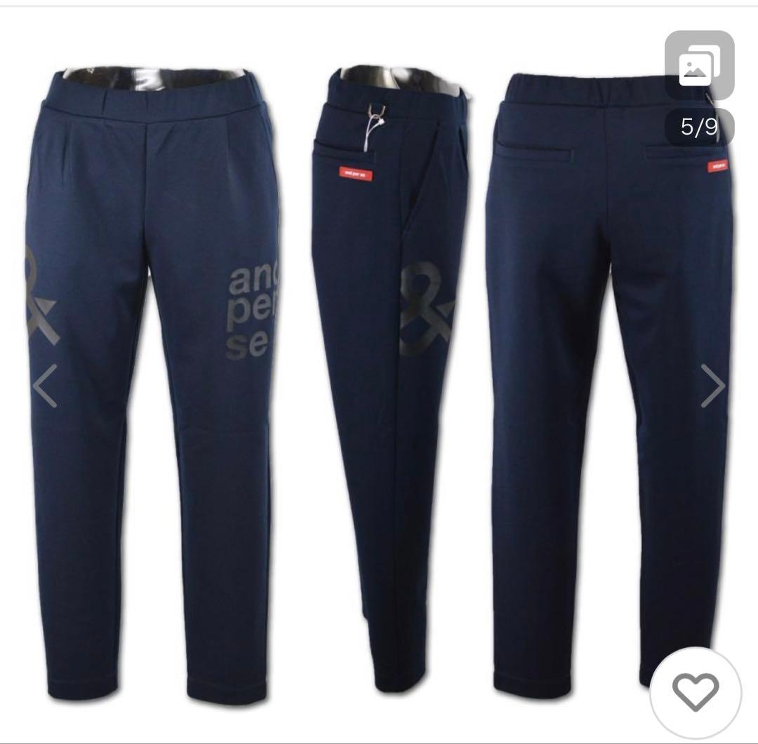 アンパスィ　and per se パンツ ネイビー