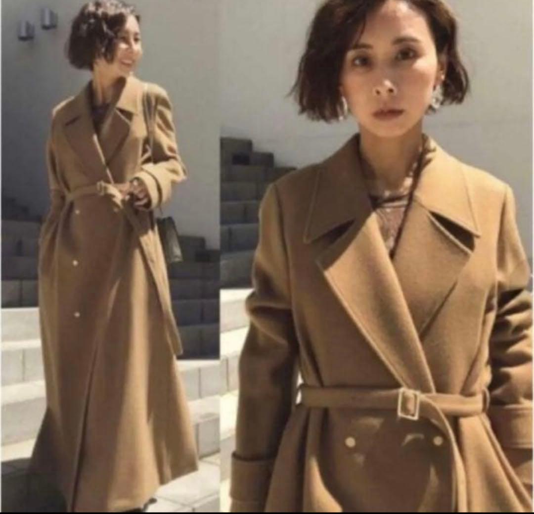 値下げ不可 Ameri VINTAGE BELT FLARE LONG COAT