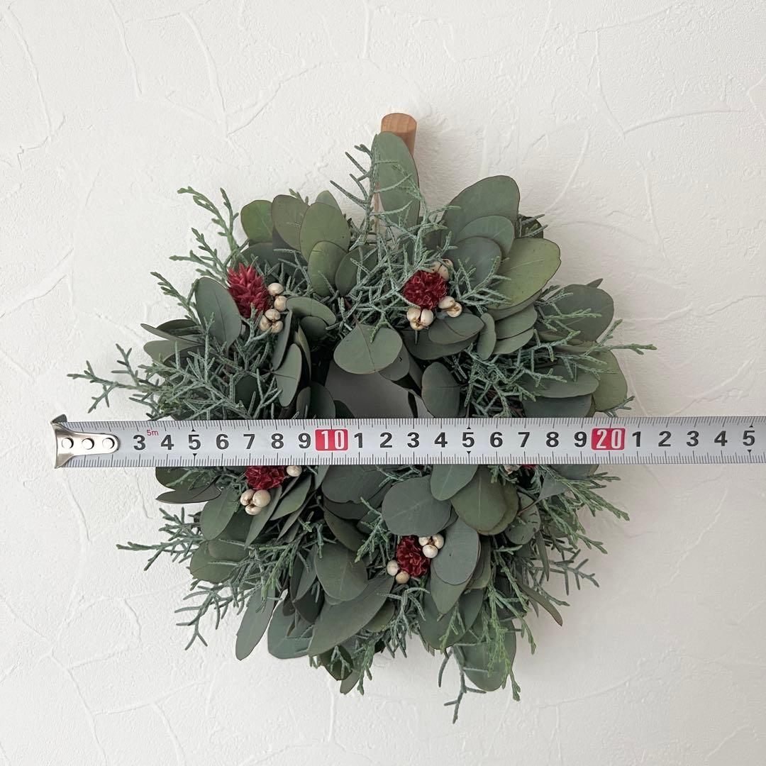 【SALE】ポポラスとブルーアイスのクリスマスリース* * *ラッピング無料