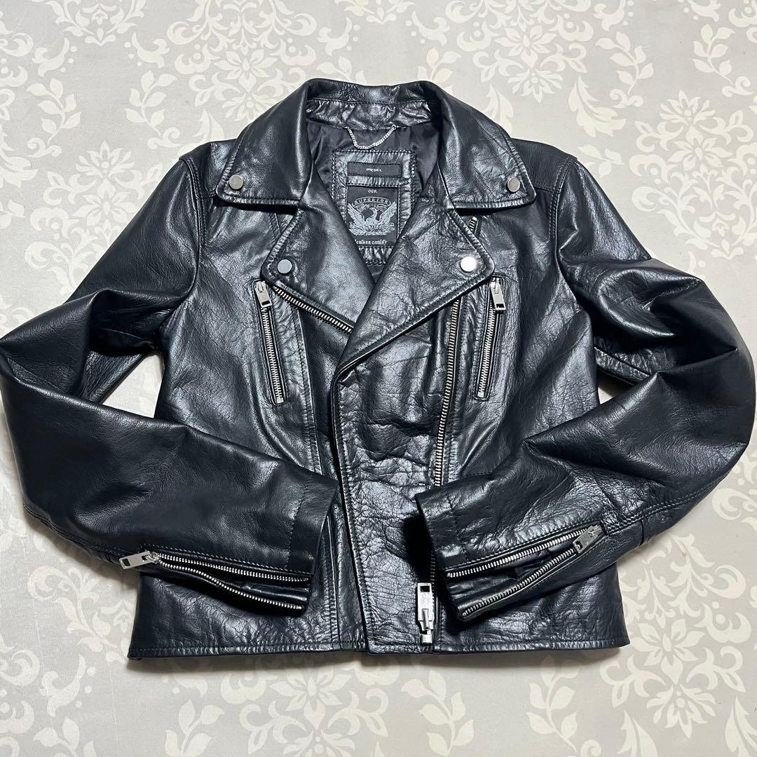 DIESEL/ディーゼル/ライダースジャケット/M/ブラック