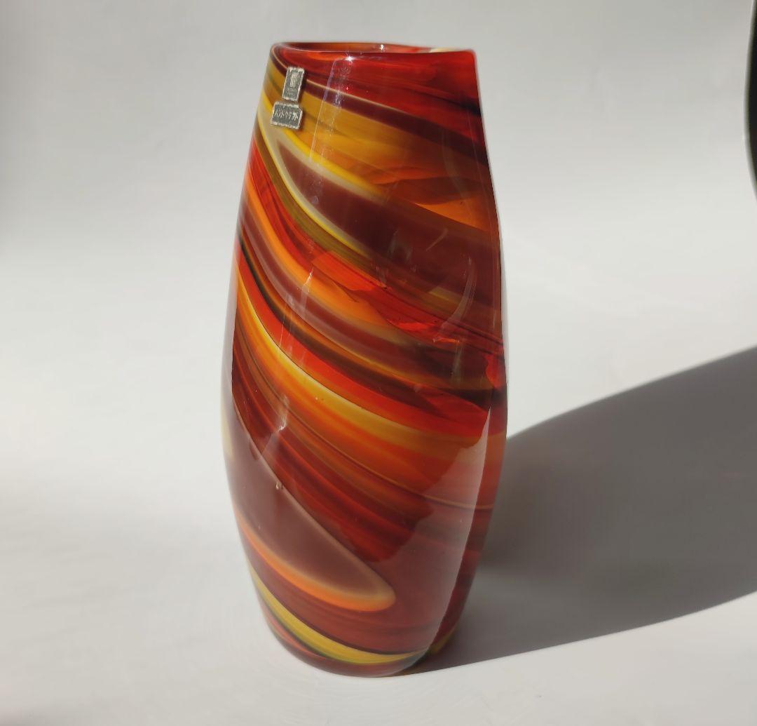 【ヴィンテージ】Multi glassフラワーベース　花瓶マルティグラス