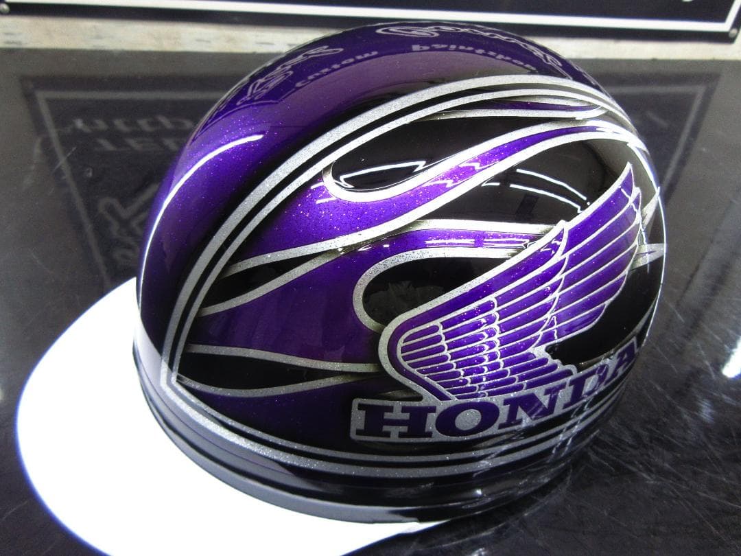 ３つボタン送料込カスタムコルク半　ホンダ　ファイヤー　紫黒ラメ　最安値088