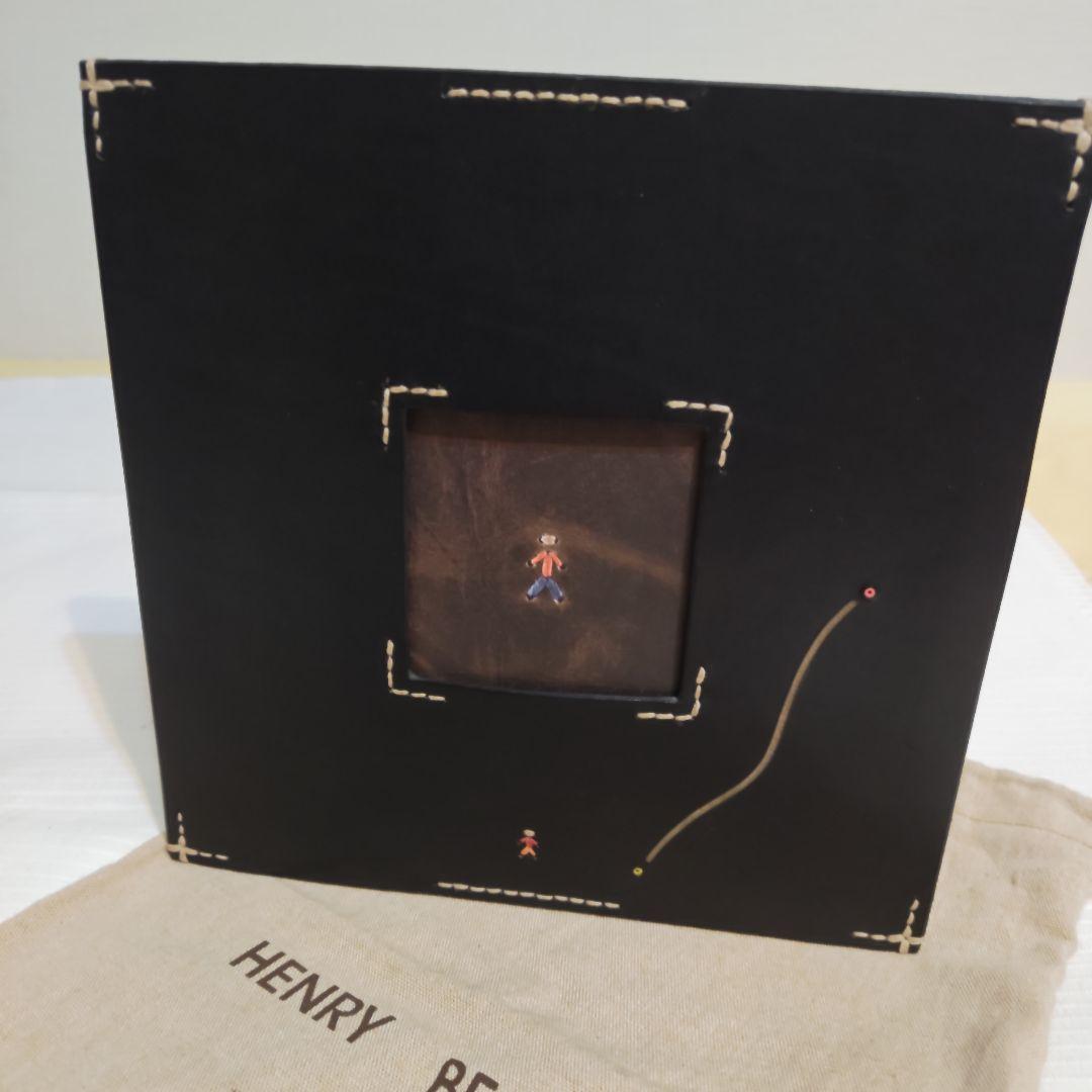 【幻レア・ほぼ未使用】エンリーベグリン　レザー　フォトフレーム ブラック　写真立