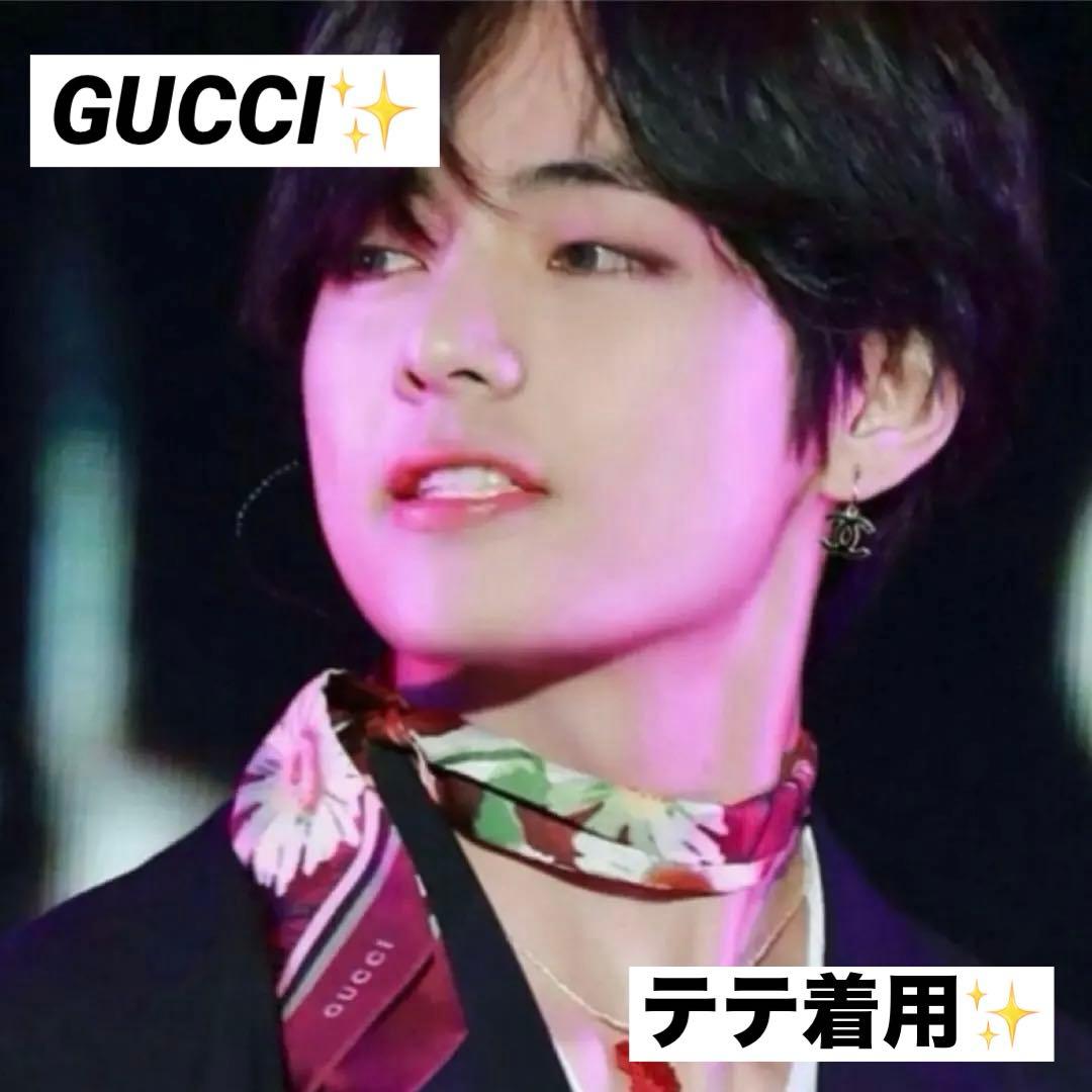 【極希少✨】GUCCIスカーフ BTS テテ着用 花柄　ネックボウ