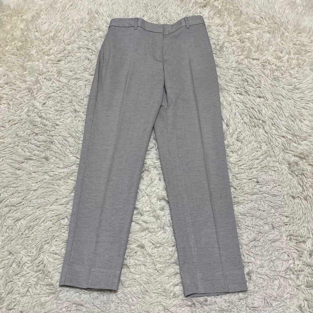 美品 PLST ノーカラー セットアップ スーツ ストレッチ グレー フォーマル