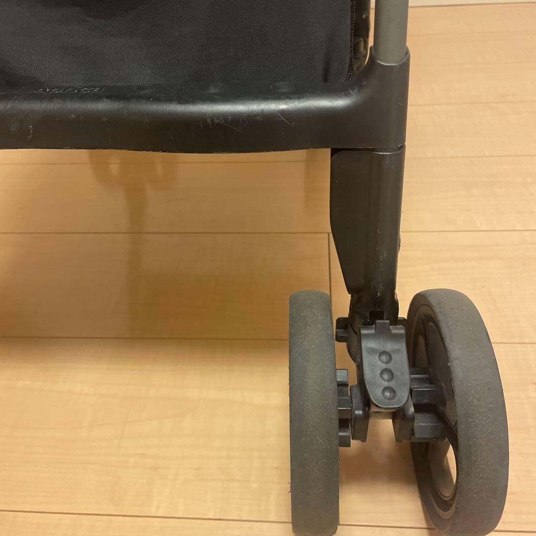 Aprica クルリー　ベビーカー　グレー　 レインカバー付き