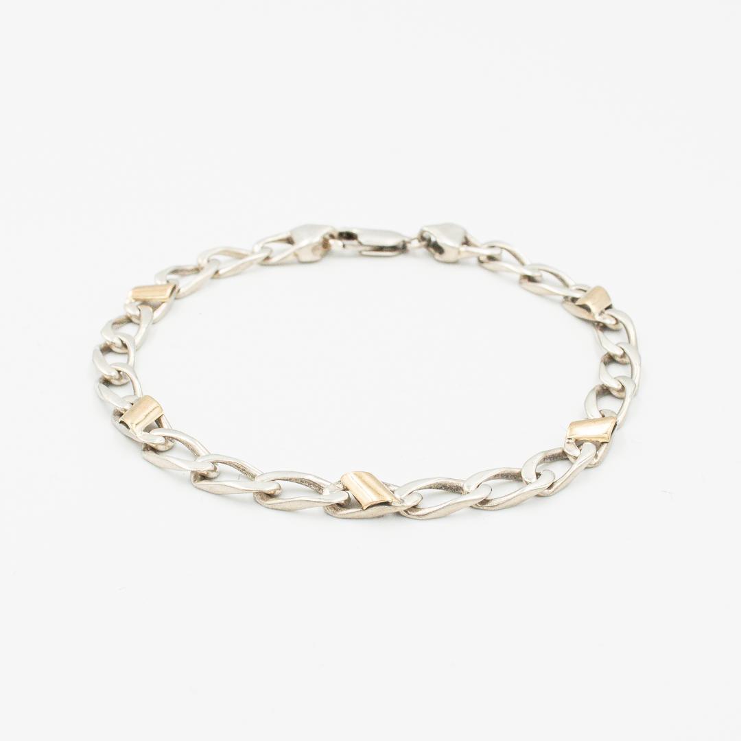 ヴィンテージ ティファニー フィガロチェーン ブレスレット 21.8cm 90s