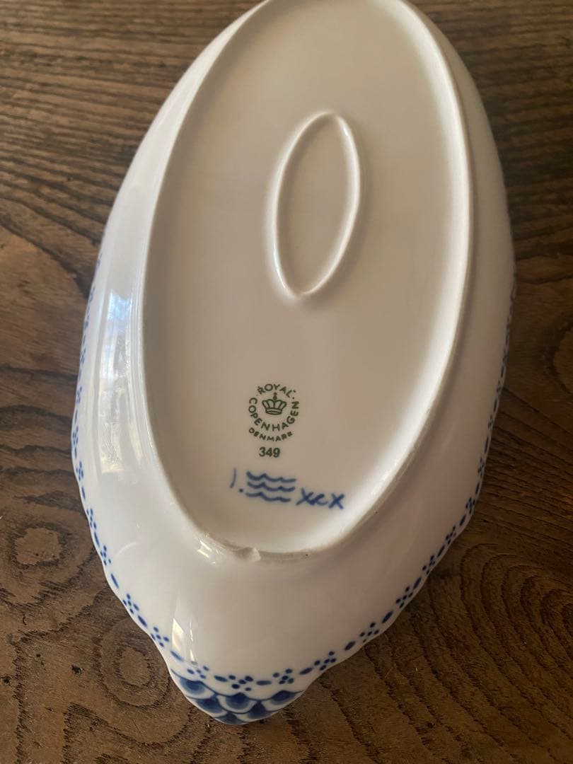 ロイヤルコペンハーゲン ブルーフルーテッド ハーフレース ピックルディッシュ