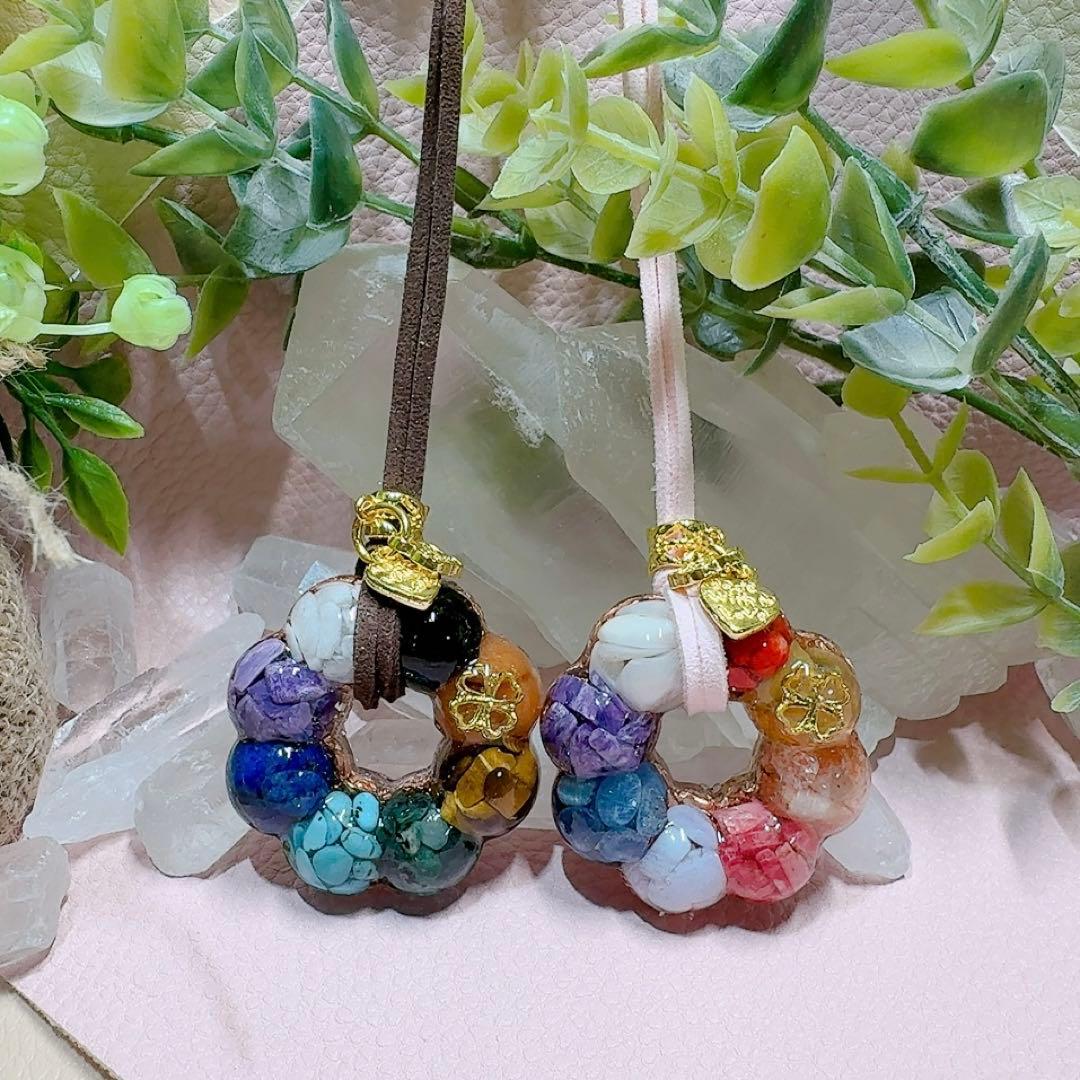 癒しのオルゴナイト❤️ポンデ型8色チャクラカラー(レッドコーラル)♡