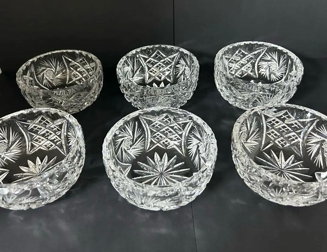 ボヘミアクリスタル クリスタルガラス ボウル 6個セット