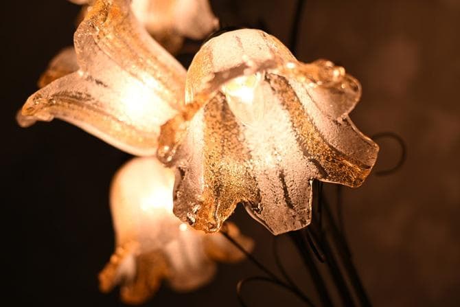 【新品】イタリアンスタイル ５灯 フロアランプ ブラウン 茶色