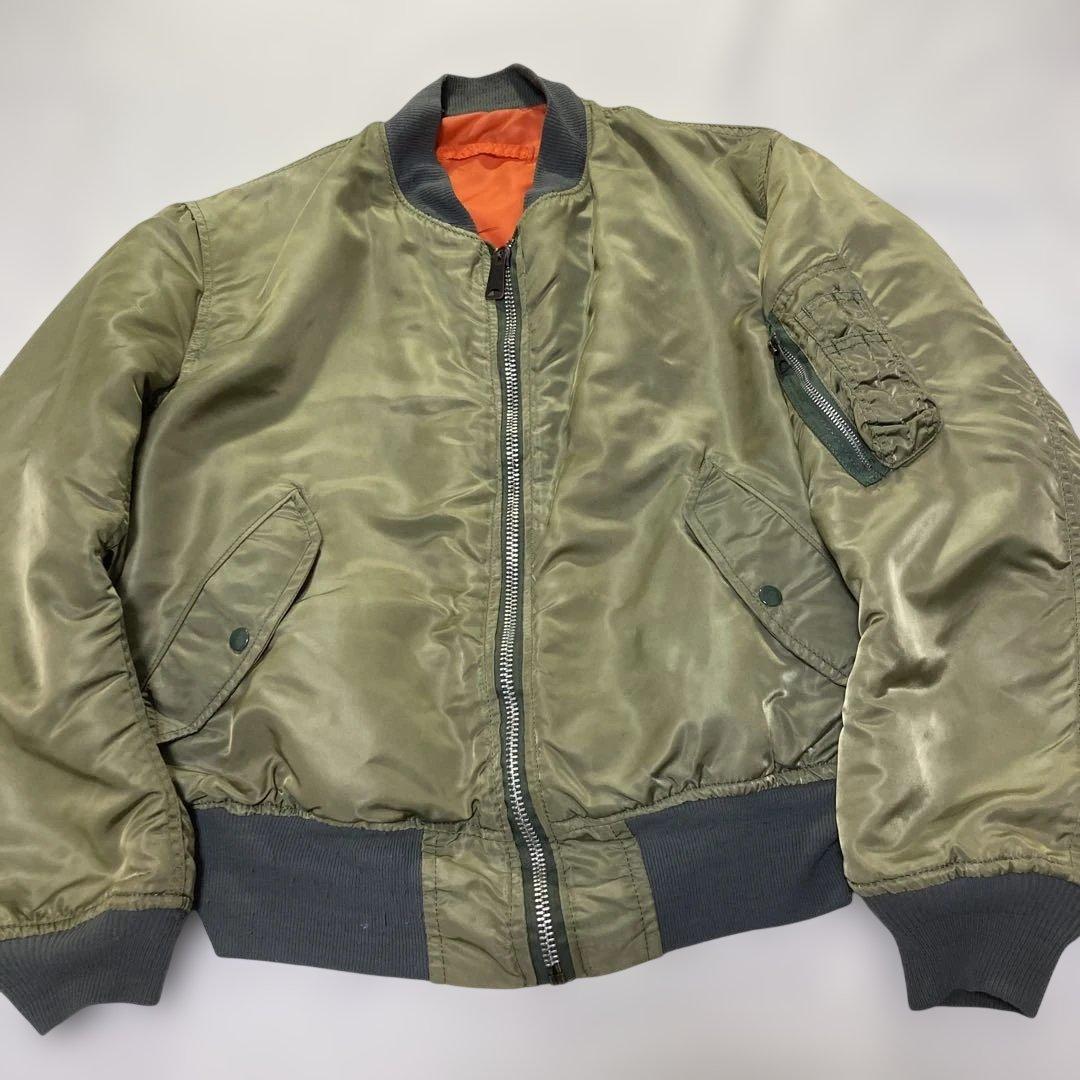 80s⁉️ビンテージ ALPHA USAアルファ MA-1 フライトジャケット L