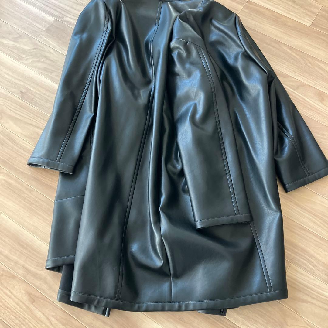 新品 コムデギャルソン コート 4本袖 フェイクレザー 本ライン 川久保玲 希少