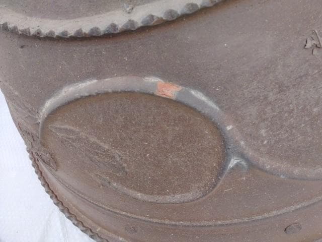 巨大水鉢　91x39cm　上縁4.5底径38cm　35kgぐらい　簡易ビオトープ