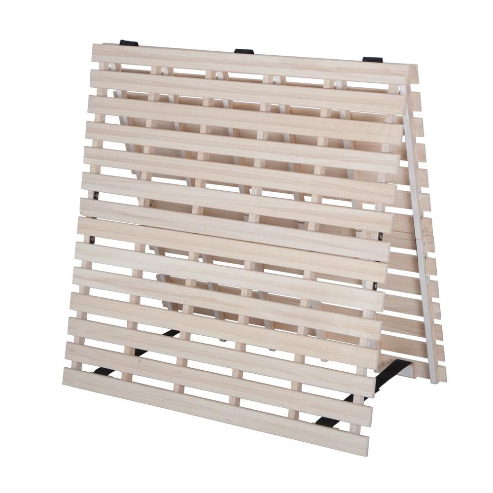 すのこベッド 折りたたみ 天然桐 二つ折り ベッドフレーム 2折桐木床 S