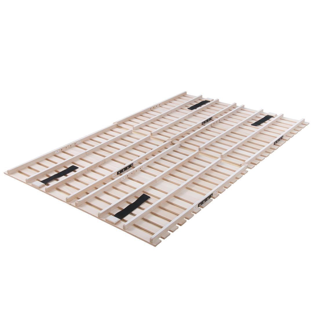 すのこベッド 折りたたみ 天然桐 二つ折り ベッドフレーム 2折桐木床 S