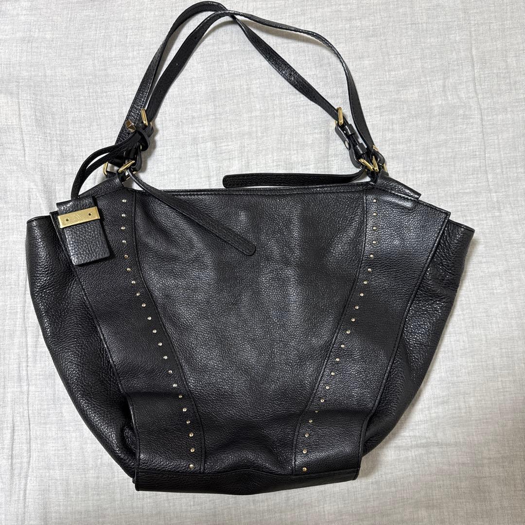 ジャンニキャリーニ トートバッグ 本革 ブラック イタリア製