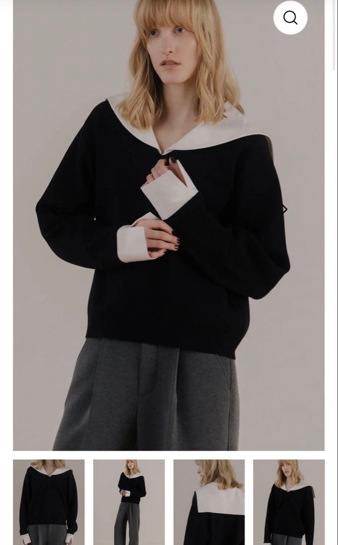 thetoe THE TOÉ Cochem Sailor Top ブラック