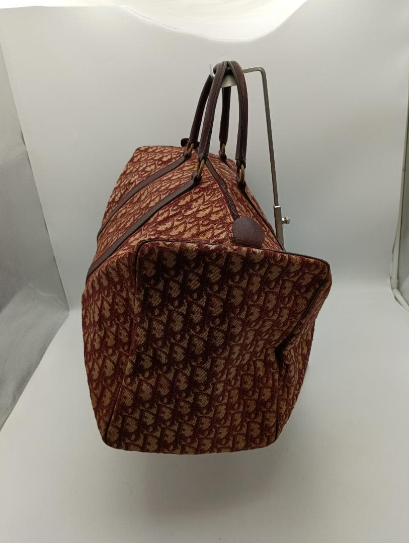 ディオール　トロッター　ボストンバッグ　赤　ヴィンテージ　ECLAIR