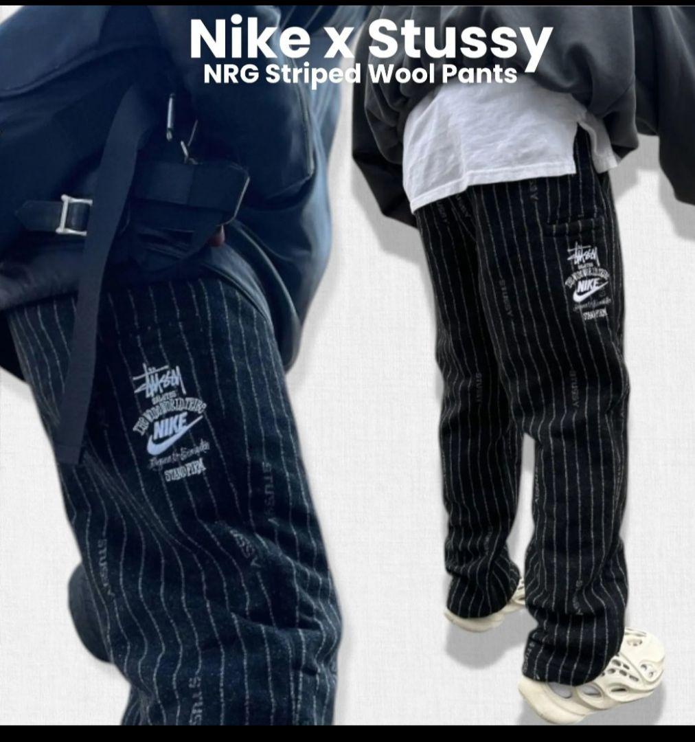 最終値下げ Nike Stussy Stripe Wool Pants BLK