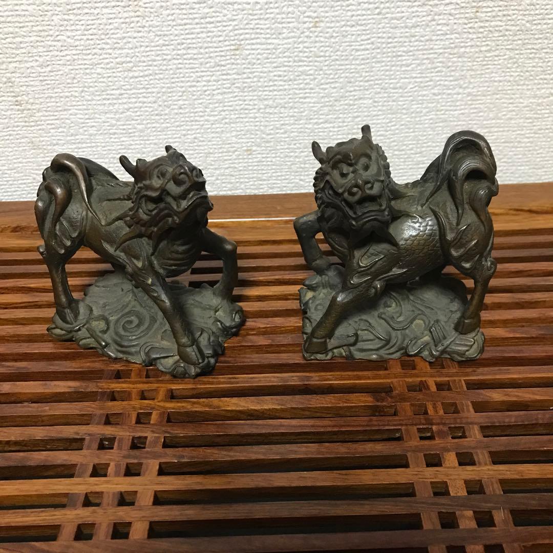希少品　中国美術 唐物 古銅　瑞獣麒麟　骨董品　中国古玩 古美術品