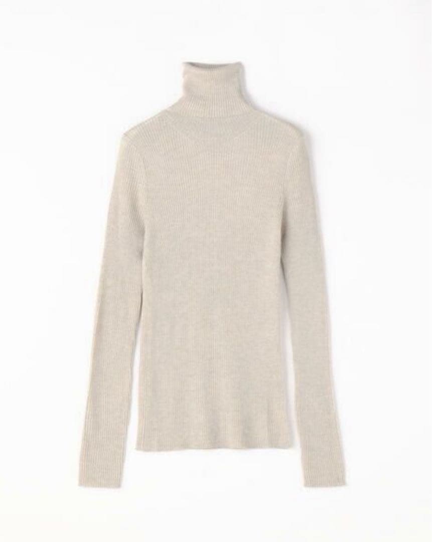 GALERIE VIE プルミエールウール リブタートルネックニット