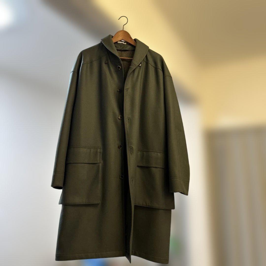 ジャケット・アウター AURALEE Light Melton Hooded Liner Coat 4