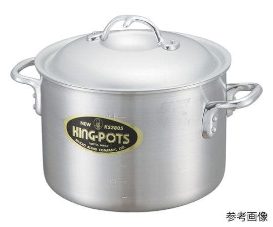 【新品】中尾アルミ製作所 アルミ ニューキング 半寸胴鍋 39cm ラーメン