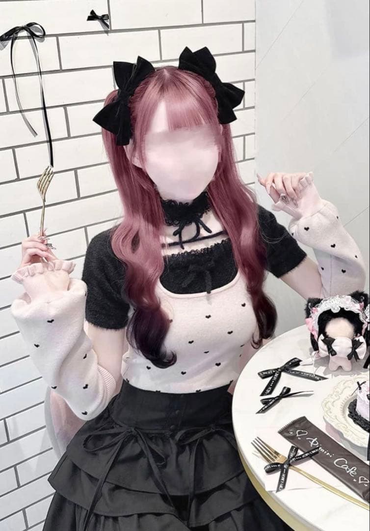 honey mewハニーミュウ アームカバー付きレースチョーカートップス