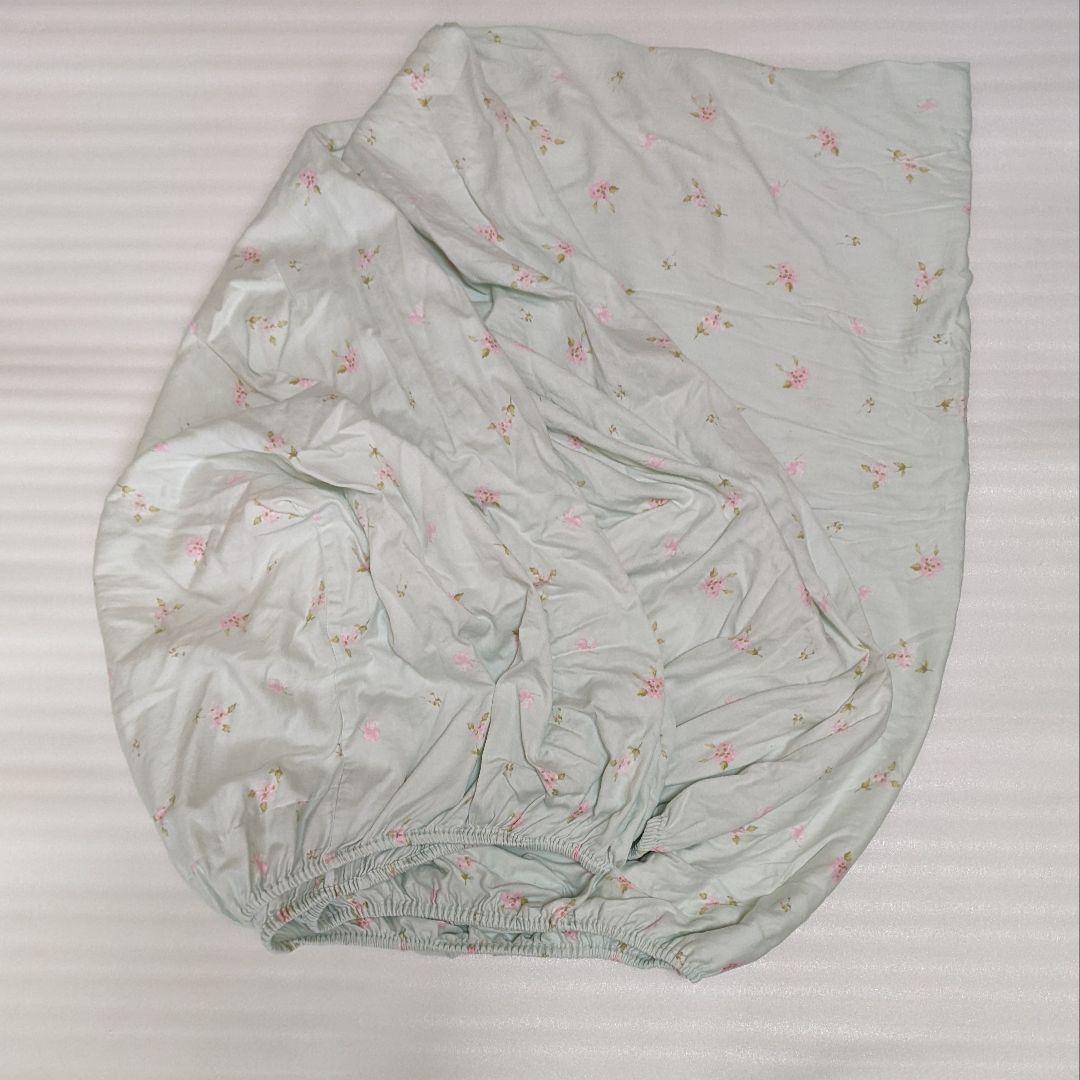 2組 ローラアシュレイ シングル ベッドカバー ボックスシーツ 枕カバー 毛布