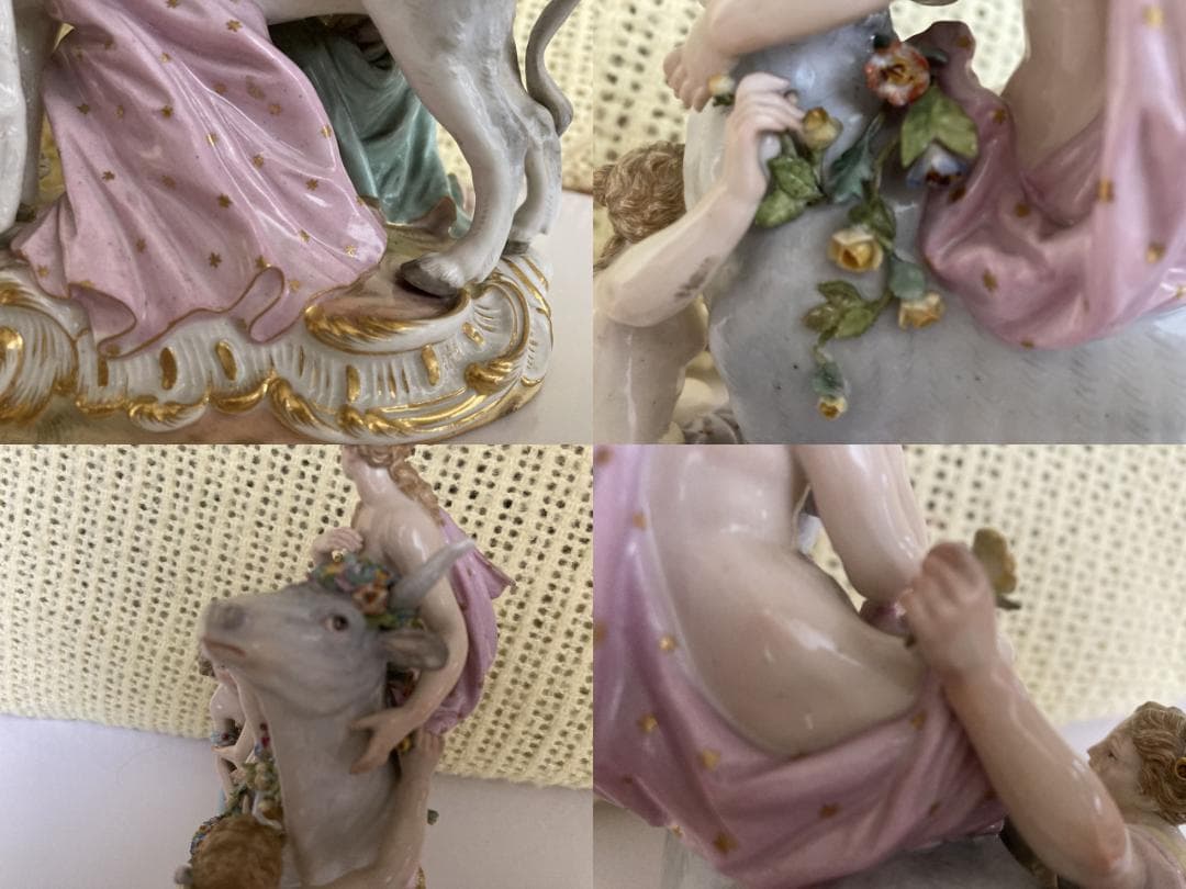 マイセン フィギュリン エウロパの誘拐 ボタン剣 1級品 エウロパと雄牛