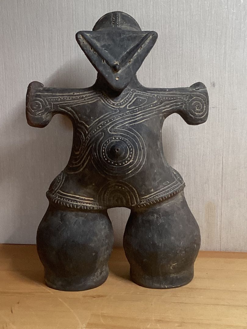 仮面土偶特大　長野県中ツ原縄文弥生古墳複製品高さ約32cm×幅約20cm