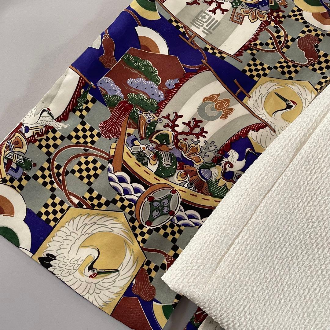 美品　七五三　3歳　4歳　男の子　アンティークお着物セット　正絹総絞りの被布