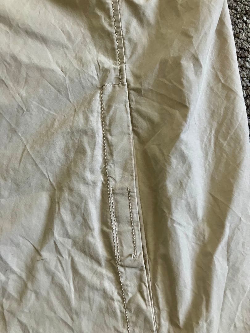 PRADAプラダコットンナイロンベージュ ステンカラーコート 44